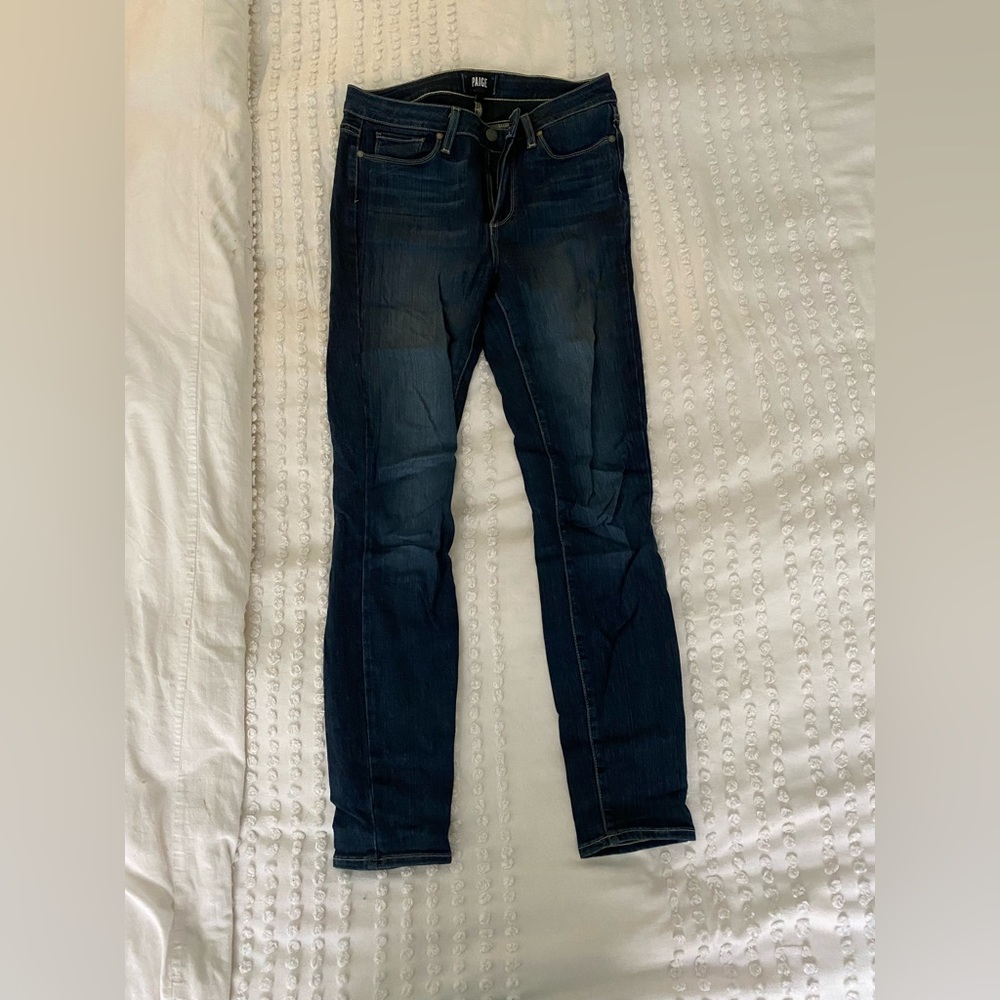 Paige Dark Denim Skinny Hoxton Ankle Jeans